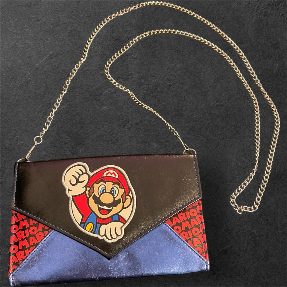 Nintendo Super Mario Bros Envelope Chain Clutch Purse